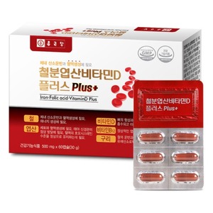종근당 철분 엽산 비타민D 플러스 500mg x 60캡슐